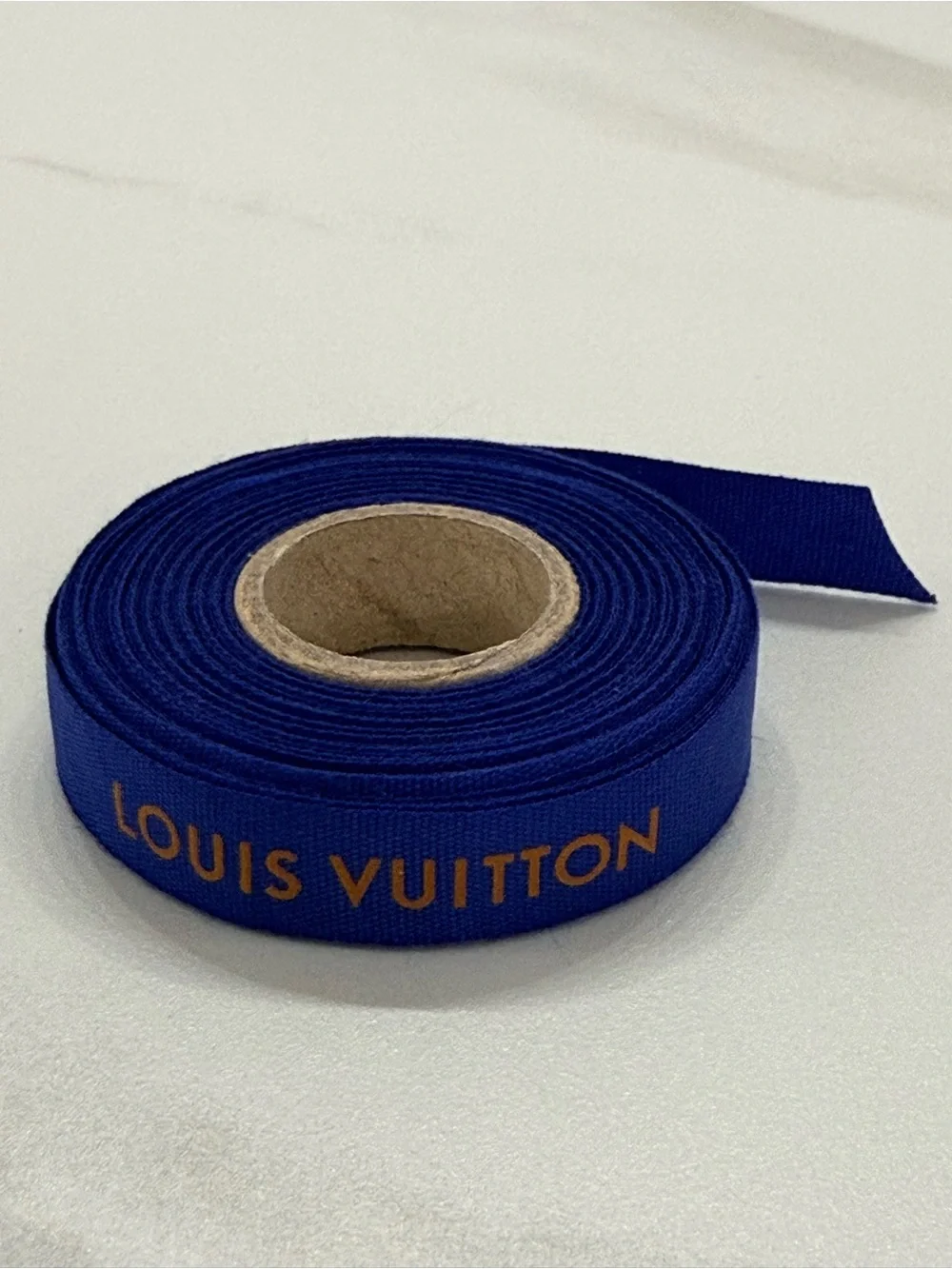 Louis Vuitton Authentic Blue & Orange Ribbon Continuous Roll ~ 8 - 10 Yds⁠